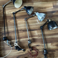 Lot de 4 anciennes lampes Gras Ravel