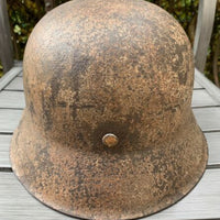 Ancien Casque Camoufle Allemand  - 2ème Guerre