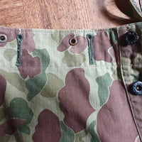 Ensemble HBT US veste + pant. réversible camouflé USMC Armée française Indochine