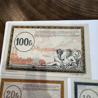 Lot Billets Bon Pour Régie Des Chemin De Fer Des Territoires Occupés Ancien