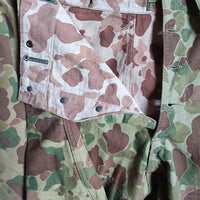 Ensemble HBT US veste + pant. réversible camouflé USMC Armée française Indochine