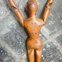 Mannequin Ancien Articulé En Bois Sculpté