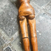 Mannequin Ancien Articulé En Bois Sculpté