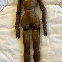 Ancien Mannequin D’artiste En Bois Articulé Sculpté Xix