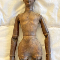 Ancien Mannequin D’artiste En Bois Articulé Sculpté Xix