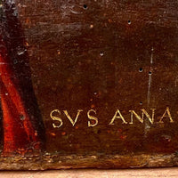 Ancien Tableau Sainte Anna École Veneto Dalmate 1600 Religieux Haute Époque