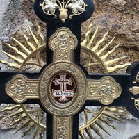 Croix Reliquaire , Relique De La Vraie Croix ,SS CRUCIS, Croix Staurotheque XIXE