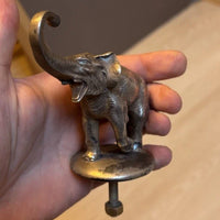 Ancienne Mascotte Automobile Bronze Elephant Bouchon Radiateur Mascote Auto