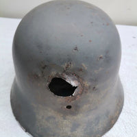 Casque Allemand troupe ww2 original - impacté