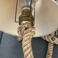 Audoux Minet Ancienne Paire D’appliques En Corde Barre Bateau Marine