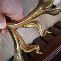 Paire D'Appliques ou Plafonniers En Bronze Art Nouveau