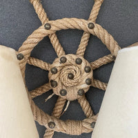 Audoux Minet Ancienne Paire D’appliques En Corde Barre Bateau Marine