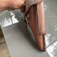 Etui Holster En Cuir Rigide Pour Luger P08 ( P 08 ) Brun Brown Ww2