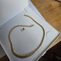 Collier Or Jaune 18 Carats 7501000 – Maille Tressée – Poinçon Tête d'Aigle