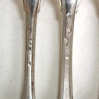 Lot De 12 Couverts Anciens Modèle Filets Armoriés En Argent Massif 18ème