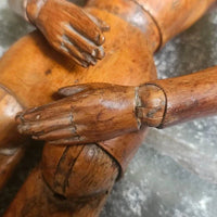 Mannequin Ancien Articulé En Bois Sculpté