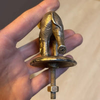Ancienne Mascotte Automobile Bronze Elephant Bouchon Radiateur Mascote Auto