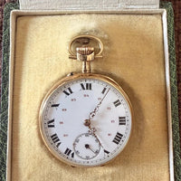 Montre Gousset Homme - Or 18 Carats - Poinçon Tête D’aigle